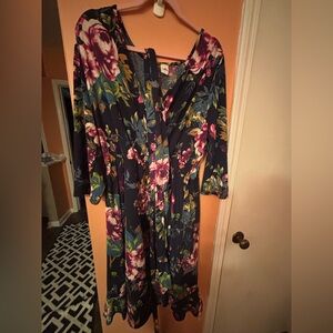 Sew In Love Floral Navy Dress